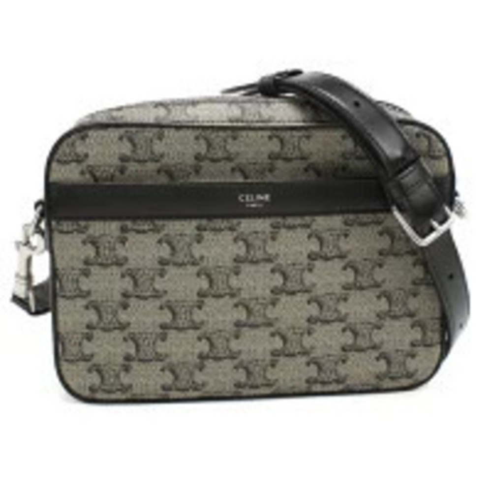 Celine Crossbody Bag Triomphe Canvas Messenger Gray